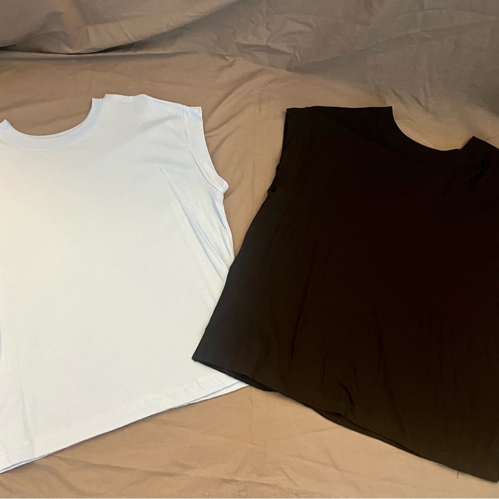 A New Day Black & baby blue Boxy Cap Tee